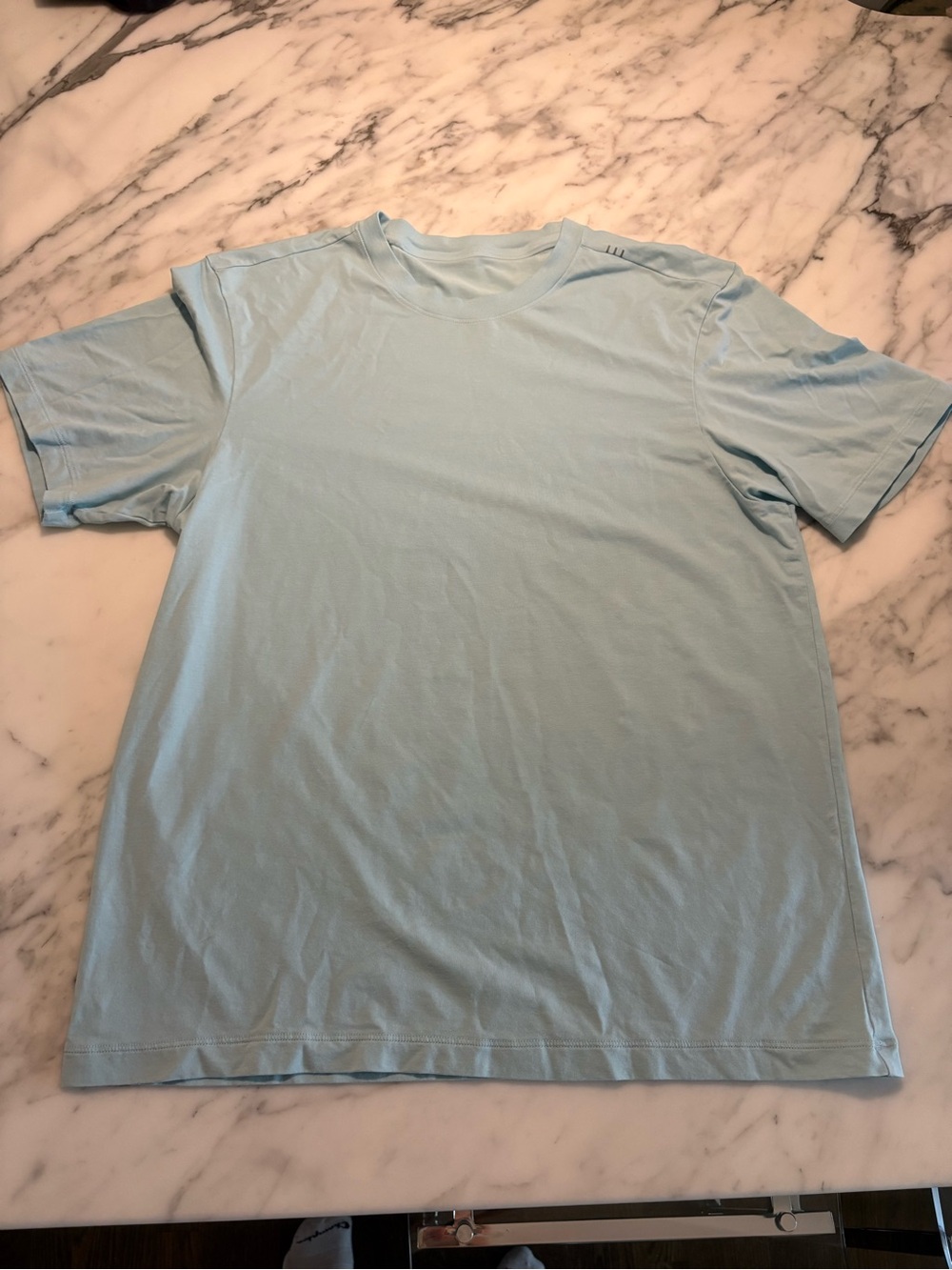 Men's lulu lemon Light Blue Short Sleeve T-Shirt